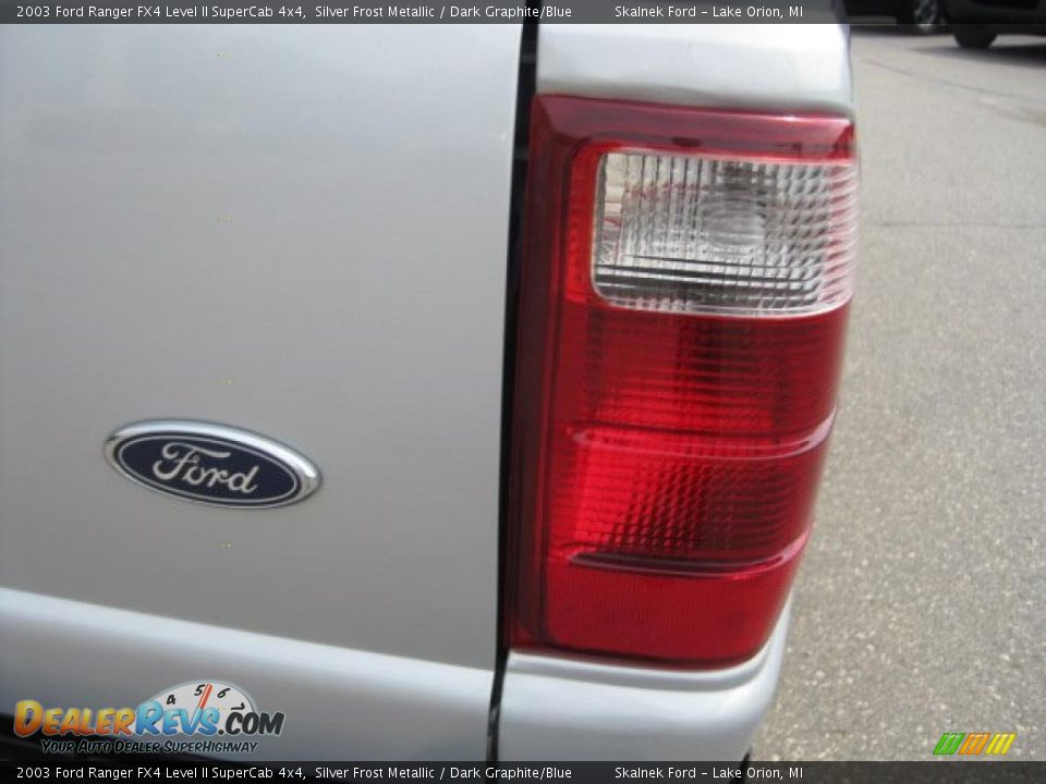 2003 Ford Ranger FX4 Level II SuperCab 4x4 Silver Frost Metallic / Dark Graphite/Blue Photo #19