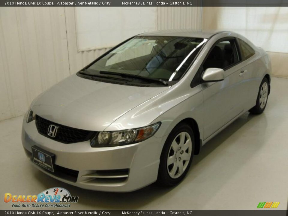 2010 Honda Civic LX Coupe Alabaster Silver Metallic / Gray Photo #1