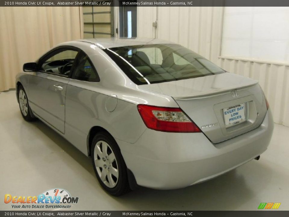 2010 Honda Civic LX Coupe Alabaster Silver Metallic / Gray Photo #2