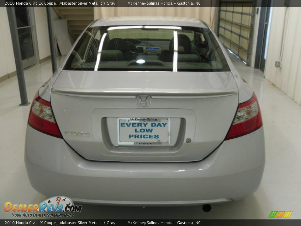 2010 Honda Civic LX Coupe Alabaster Silver Metallic / Gray Photo #3
