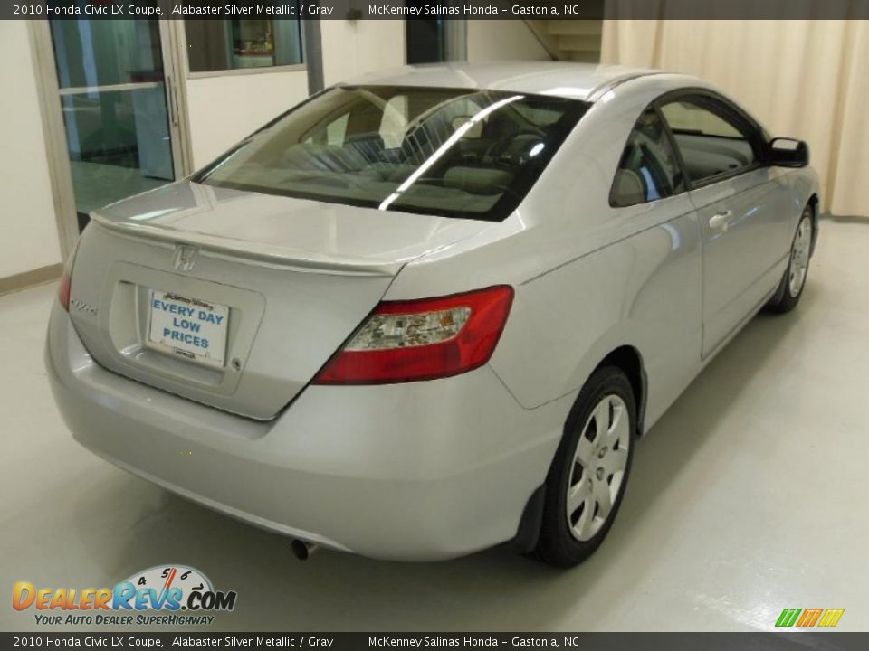 2010 Honda Civic LX Coupe Alabaster Silver Metallic / Gray Photo #4