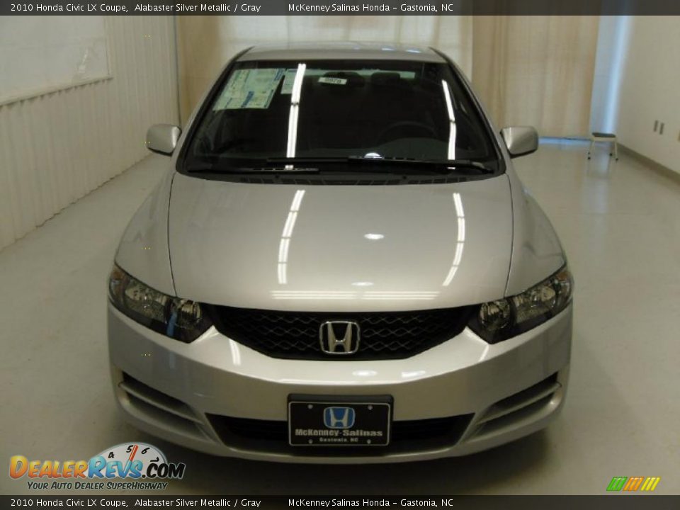 2010 Honda Civic LX Coupe Alabaster Silver Metallic / Gray Photo #6