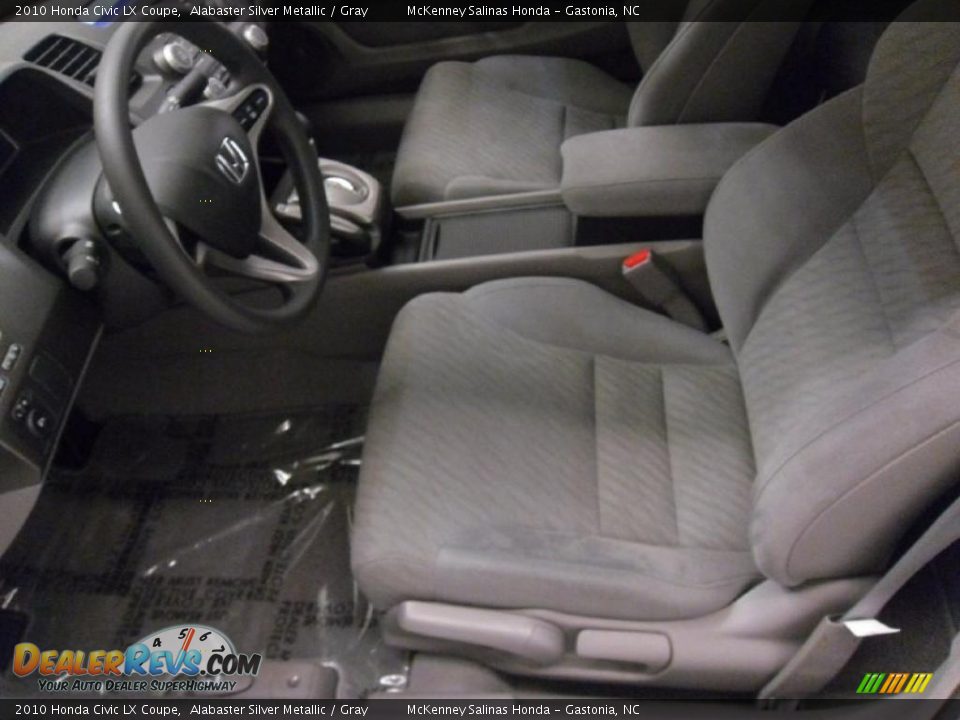 2010 Honda Civic LX Coupe Alabaster Silver Metallic / Gray Photo #9