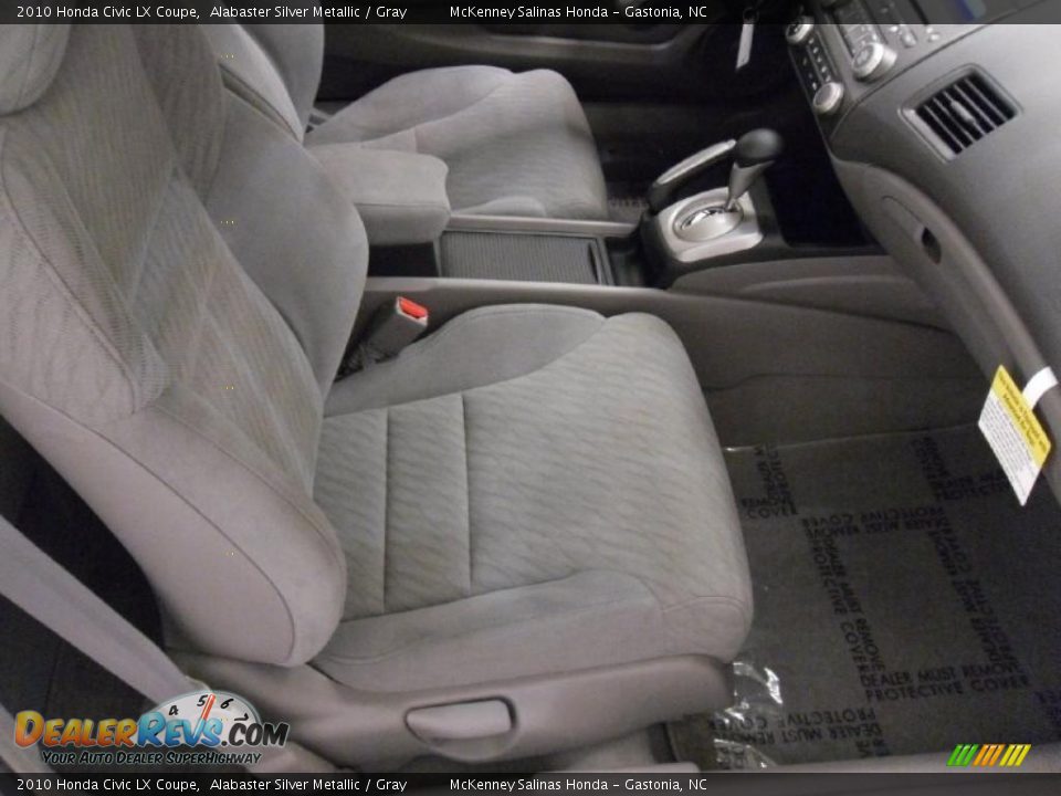 2010 Honda Civic LX Coupe Alabaster Silver Metallic / Gray Photo #15