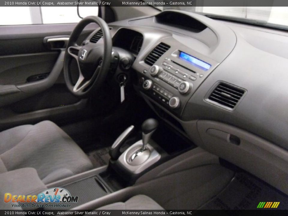 2010 Honda Civic LX Coupe Alabaster Silver Metallic / Gray Photo #21