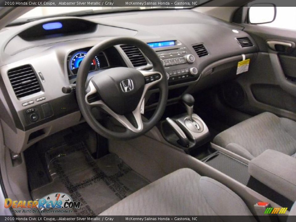 2010 Honda Civic LX Coupe Alabaster Silver Metallic / Gray Photo #22