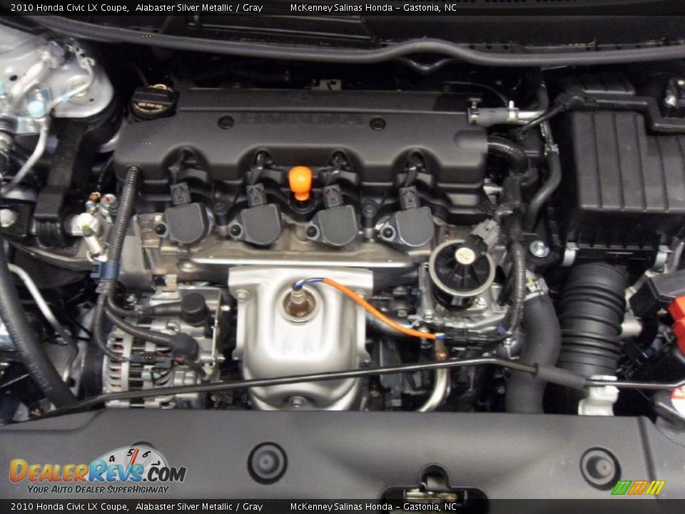 2010 Honda Civic LX Coupe Alabaster Silver Metallic / Gray Photo #24