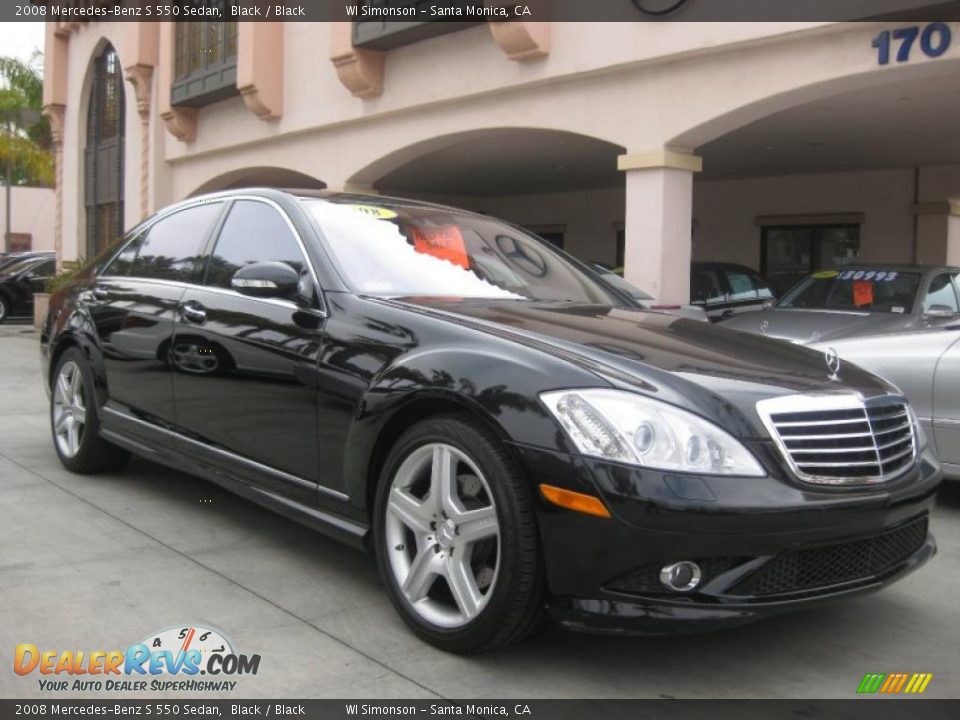 2008 Mercedes-Benz S 550 Sedan Black / Black Photo #1