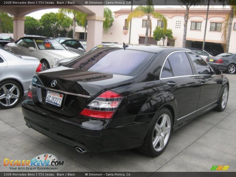 2008 Mercedes-Benz S 550 Sedan Black / Black Photo #2