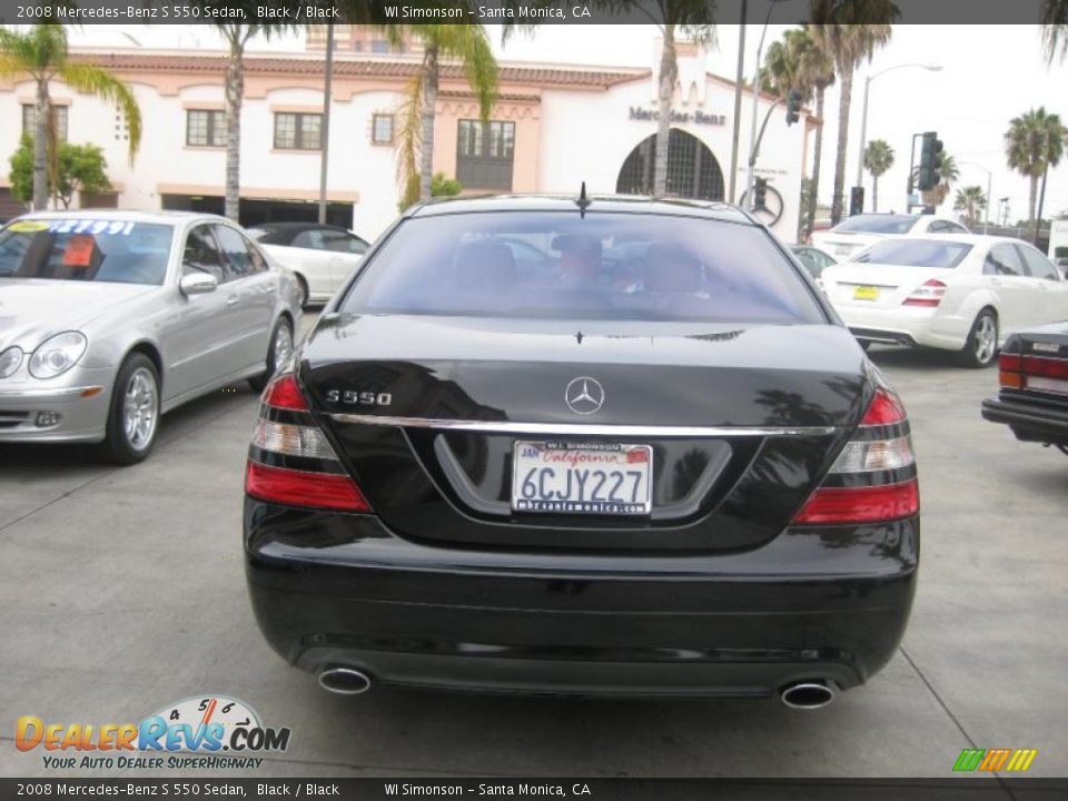 2008 Mercedes-Benz S 550 Sedan Black / Black Photo #3