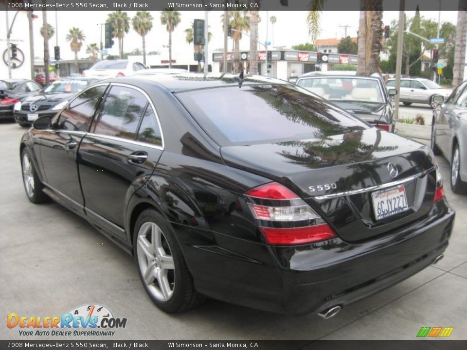 2008 Mercedes-Benz S 550 Sedan Black / Black Photo #4