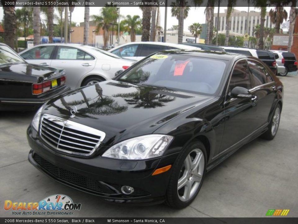 2008 Mercedes-Benz S 550 Sedan Black / Black Photo #5