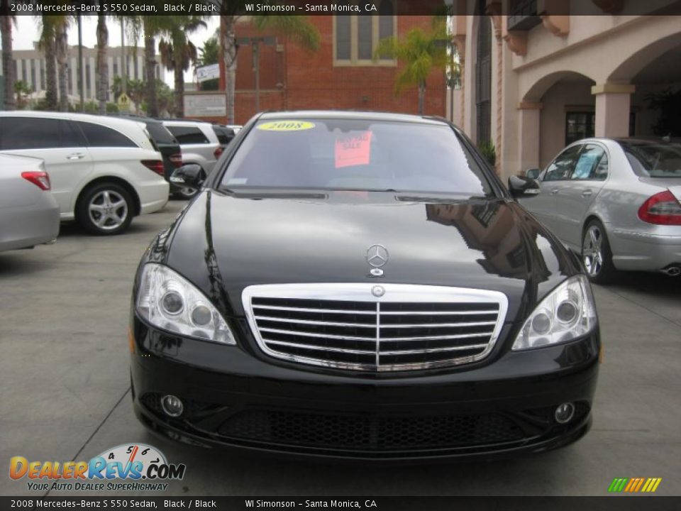 2008 Mercedes-Benz S 550 Sedan Black / Black Photo #6