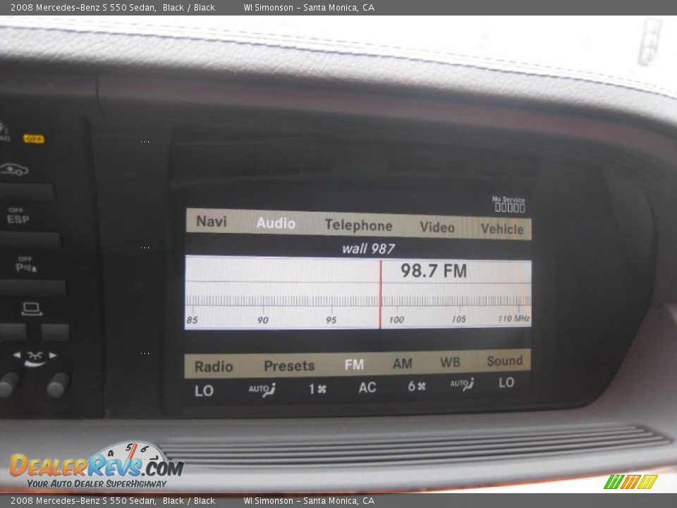 2008 Mercedes-Benz S 550 Sedan Black / Black Photo #11