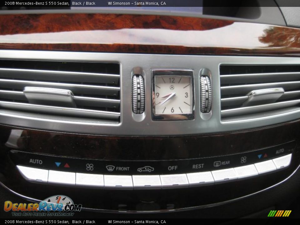 2008 Mercedes-Benz S 550 Sedan Black / Black Photo #13