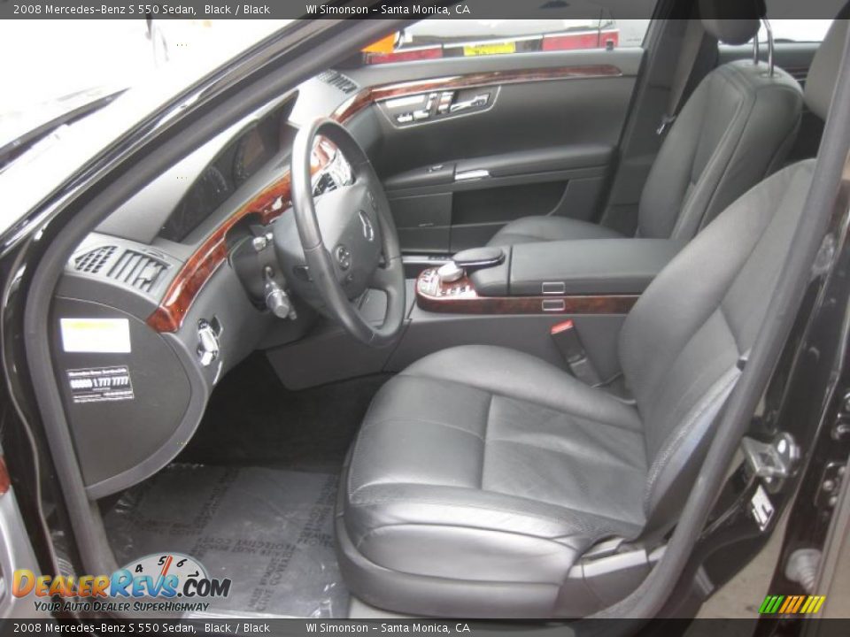 2008 Mercedes-Benz S 550 Sedan Black / Black Photo #17