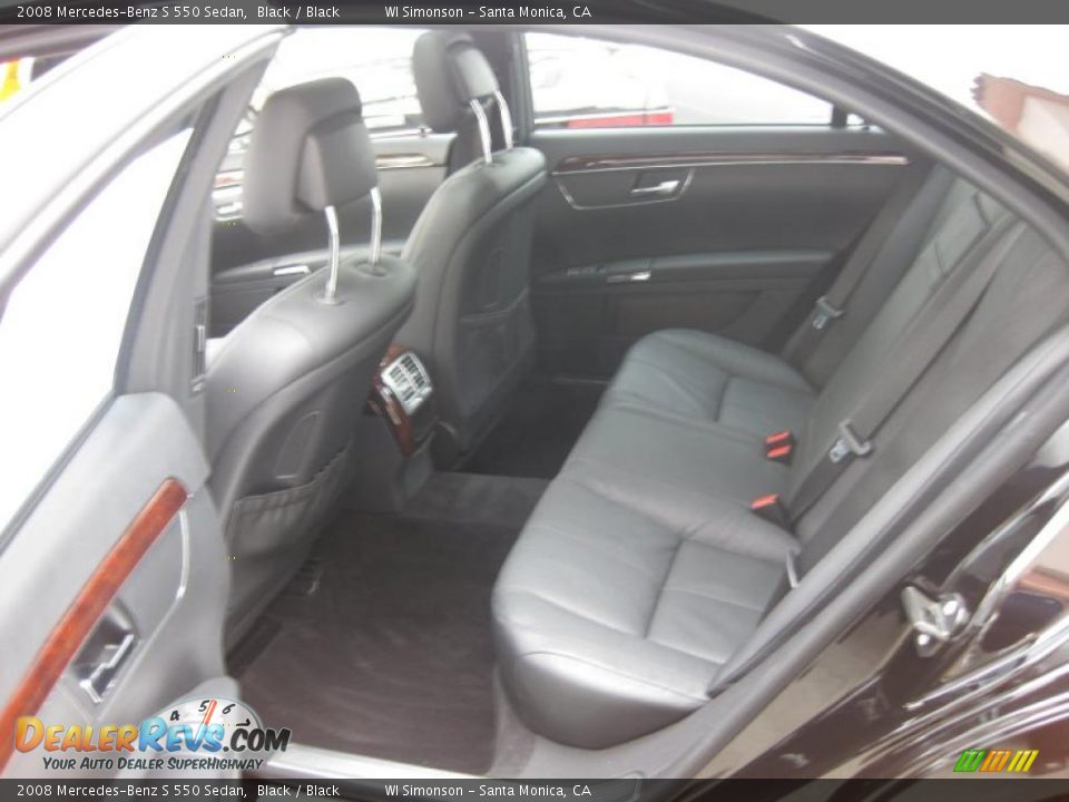 2008 Mercedes-Benz S 550 Sedan Black / Black Photo #18