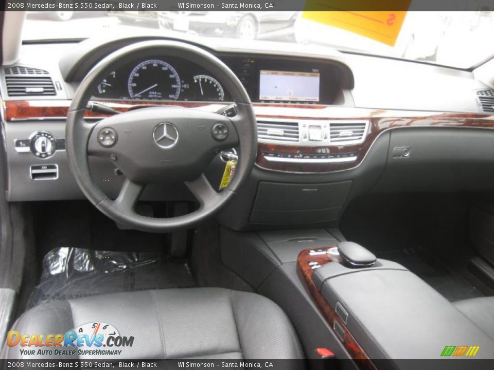 2008 Mercedes-Benz S 550 Sedan Black / Black Photo #20