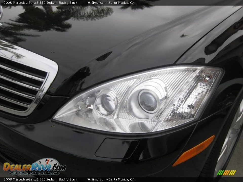 2008 Mercedes-Benz S 550 Sedan Black / Black Photo #21
