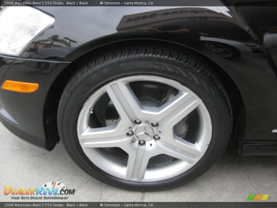2008 Mercedes-Benz S 550 Sedan Black / Black Photo #22