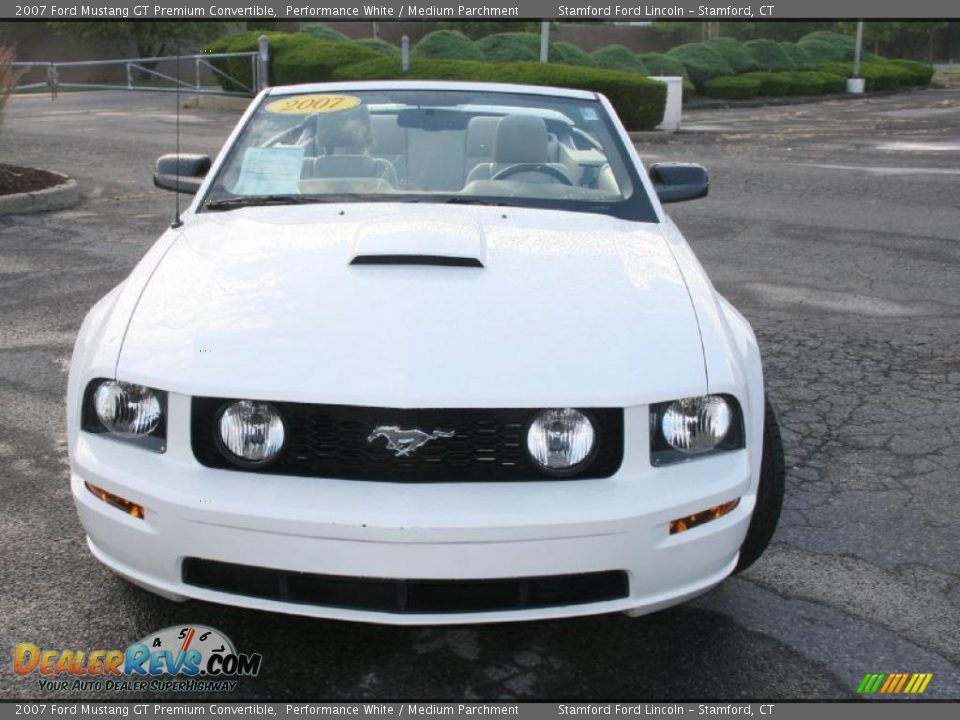 2007 Ford Mustang GT Premium Convertible Performance White / Medium Parchment Photo #2