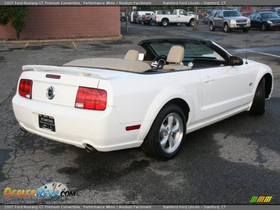 2007 Ford Mustang GT Premium Convertible Performance White / Medium Parchment Photo #7
