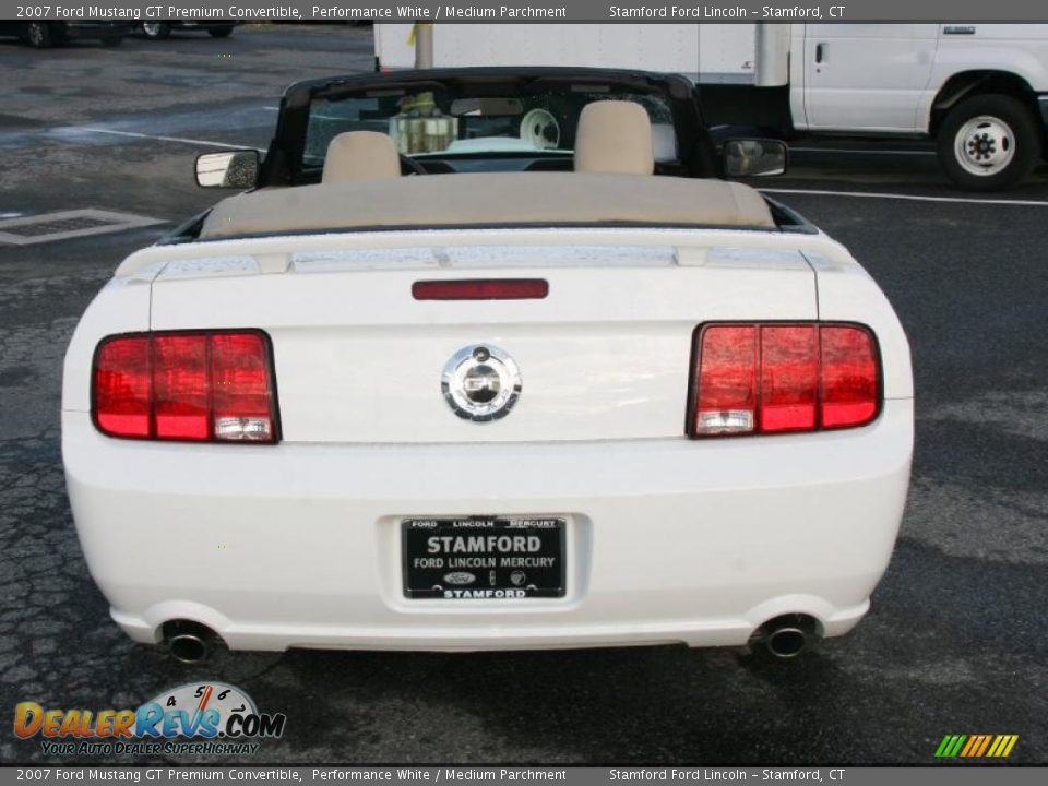 2007 Ford Mustang GT Premium Convertible Performance White / Medium Parchment Photo #8