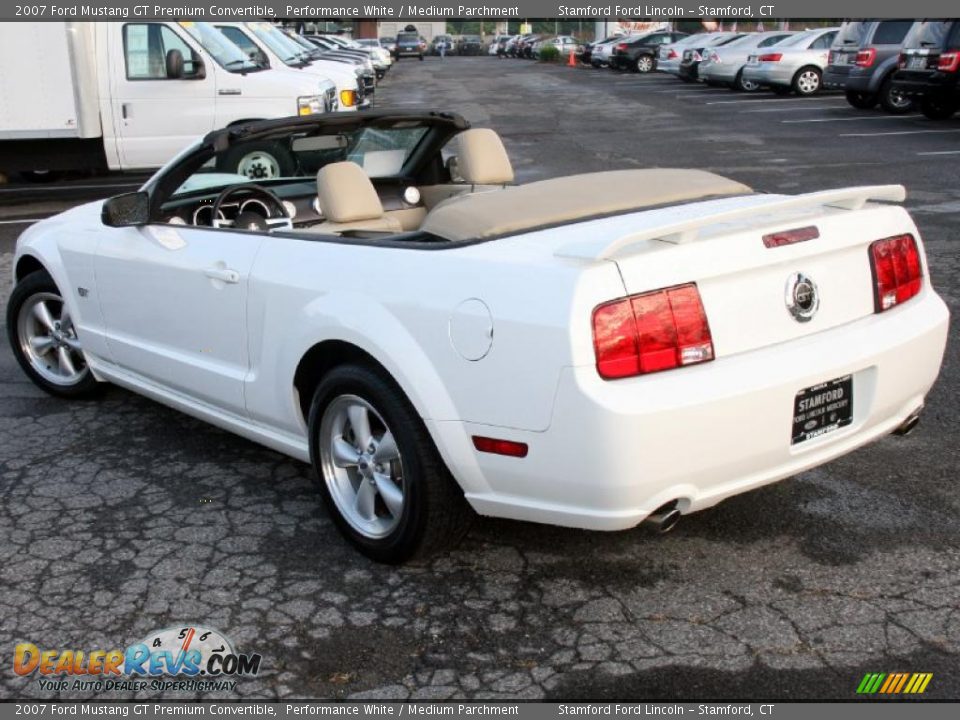 2007 Ford Mustang GT Premium Convertible Performance White / Medium Parchment Photo #9