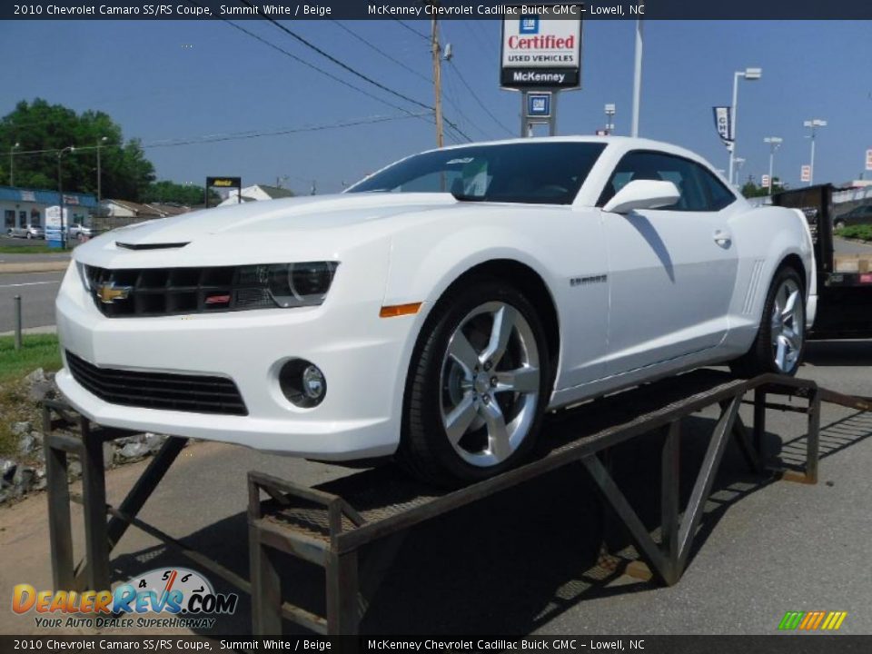 2010 Chevrolet Camaro SS/RS Coupe Summit White / Beige Photo #1
