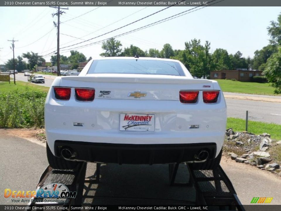2010 Chevrolet Camaro SS/RS Coupe Summit White / Beige Photo #3