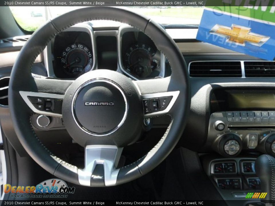 2010 Chevrolet Camaro SS/RS Coupe Summit White / Beige Photo #24