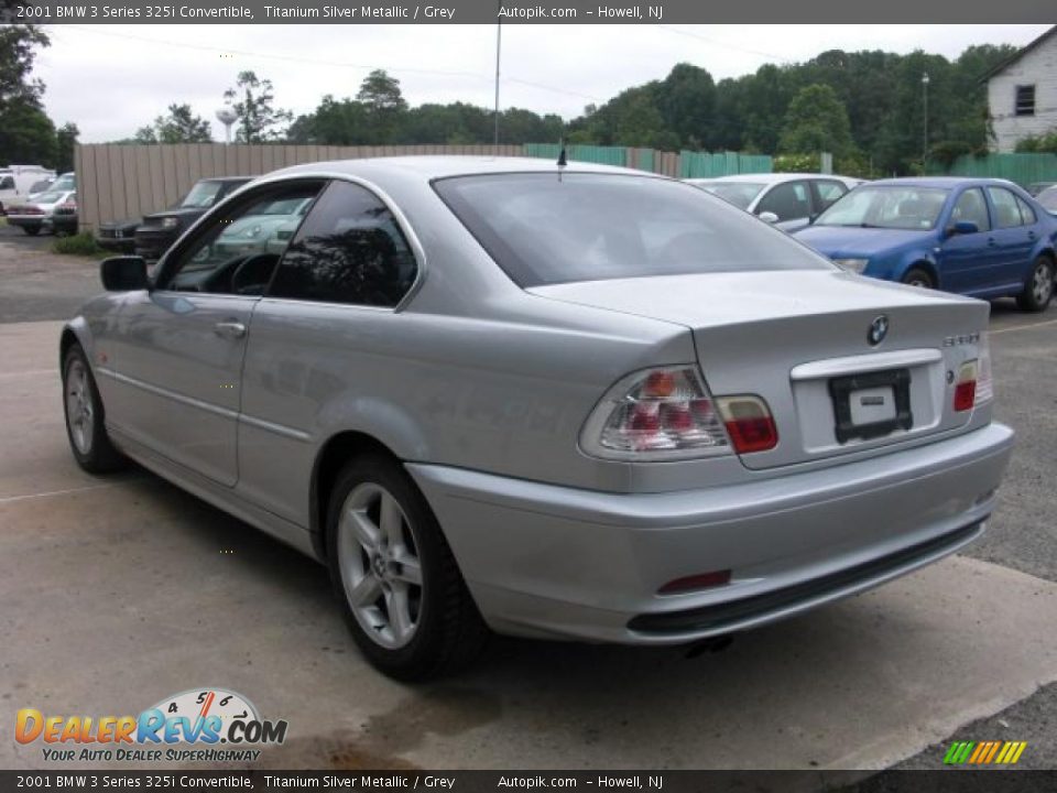 2001 BMW 3 Series 325i Convertible Titanium Silver Metallic / Grey Photo #5