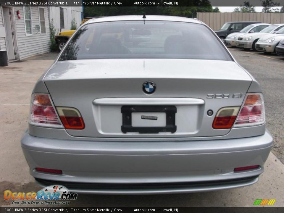 2001 BMW 3 Series 325i Convertible Titanium Silver Metallic / Grey Photo #6