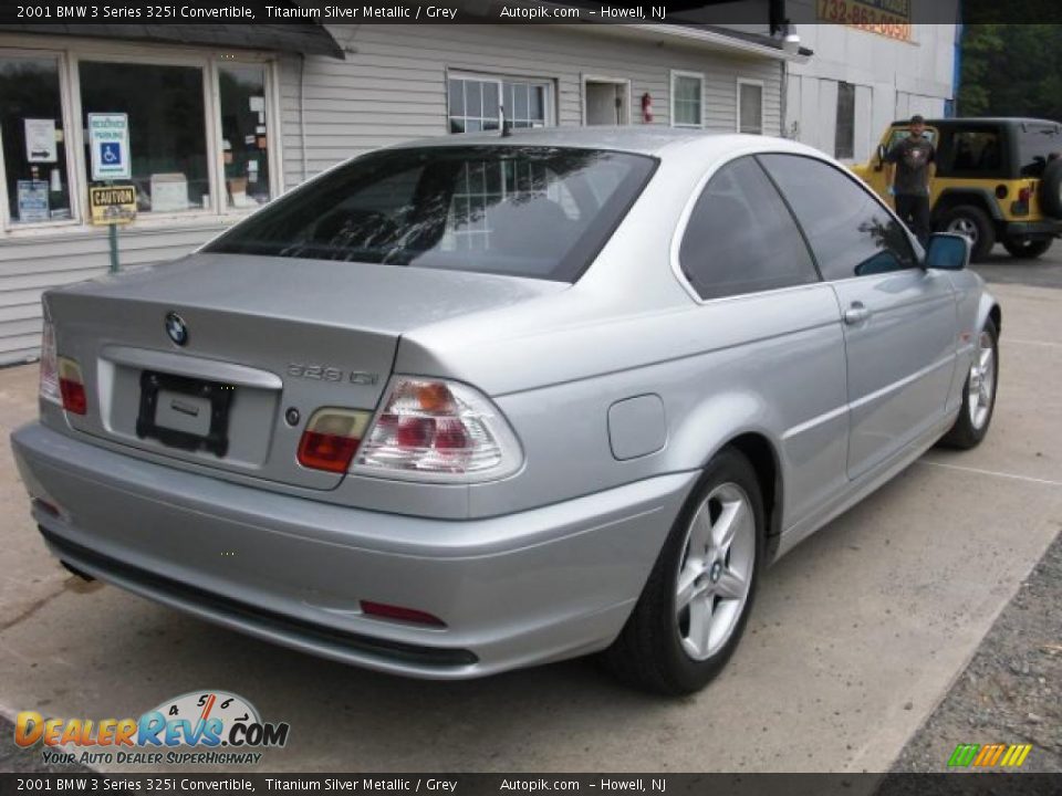 2001 BMW 3 Series 325i Convertible Titanium Silver Metallic / Grey Photo #7