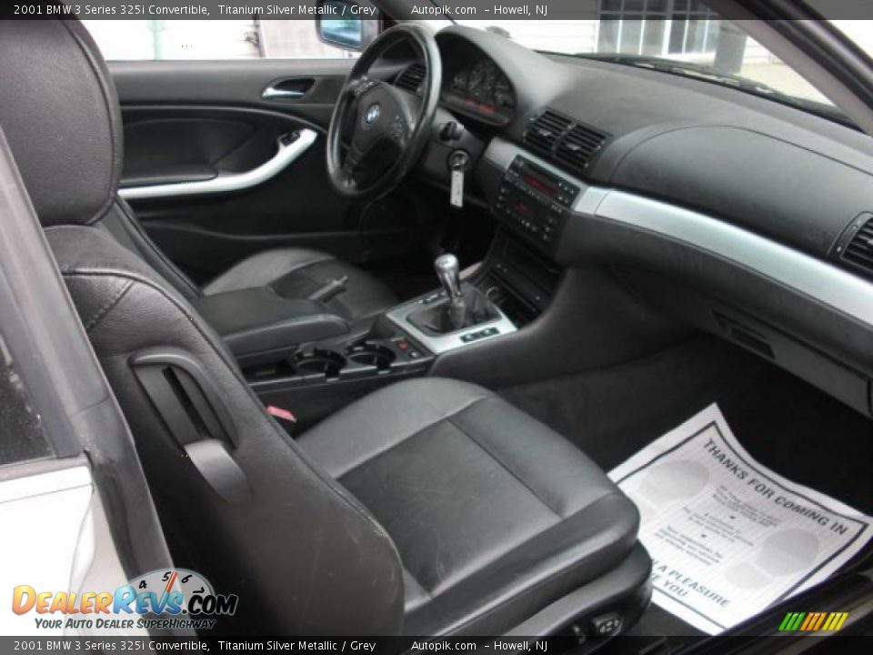2001 BMW 3 Series 325i Convertible Titanium Silver Metallic / Grey Photo #10