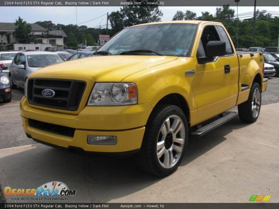 2004 Ford F150 STX Regular Cab Blazing Yellow / Dark Flint Photo #3