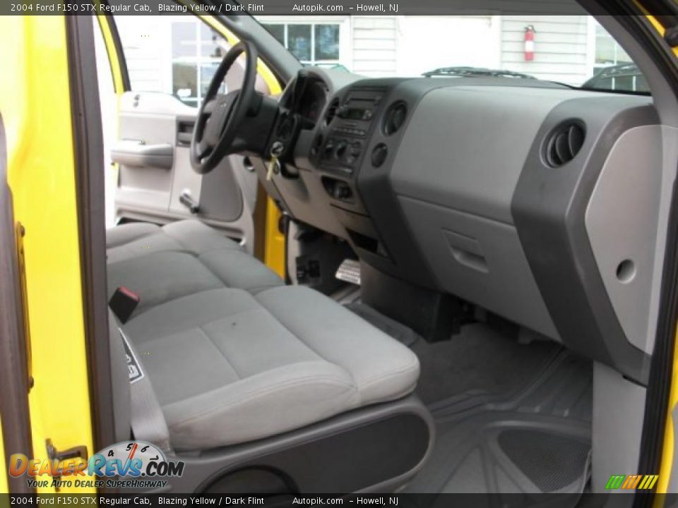 2004 Ford F150 STX Regular Cab Blazing Yellow / Dark Flint Photo #15