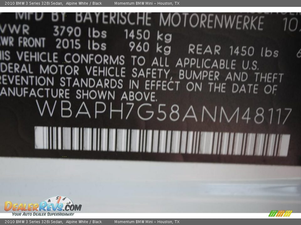 2010 BMW 3 Series 328i Sedan Alpine White / Black Photo #14