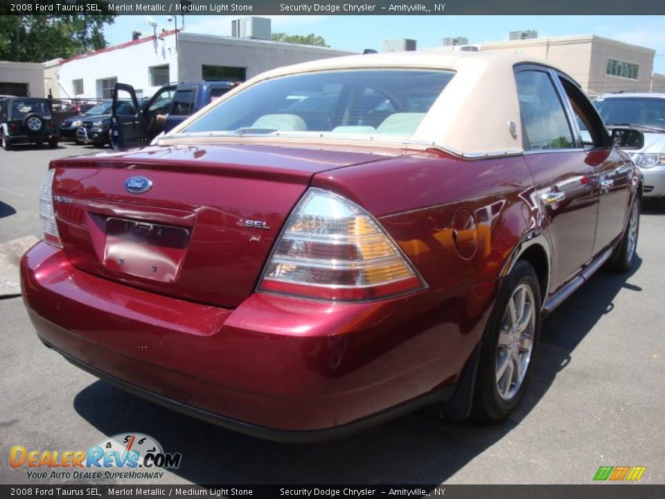 2008 Ford Taurus SEL Merlot Metallic / Medium Light Stone Photo #6
