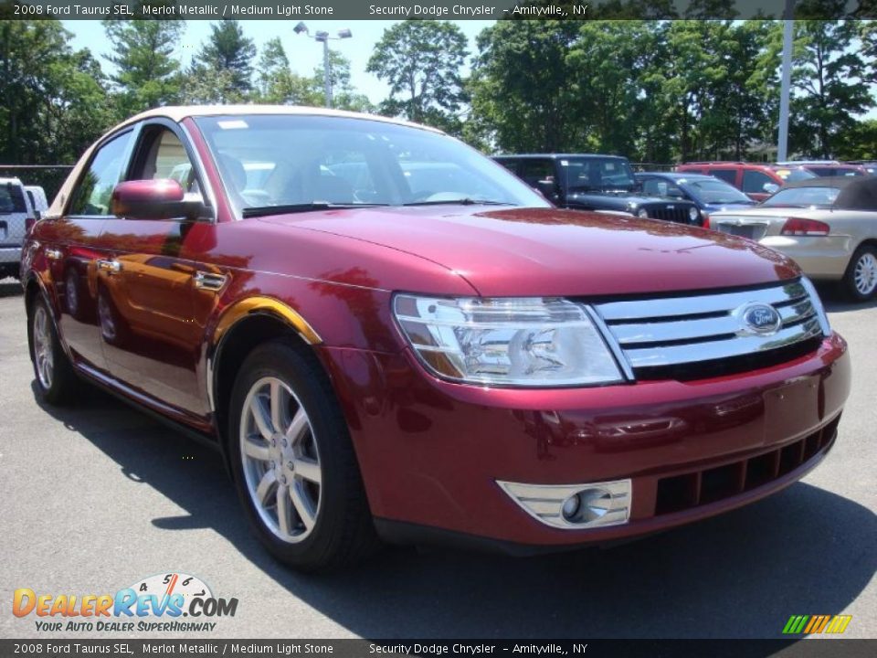 2008 Ford Taurus SEL Merlot Metallic / Medium Light Stone Photo #7