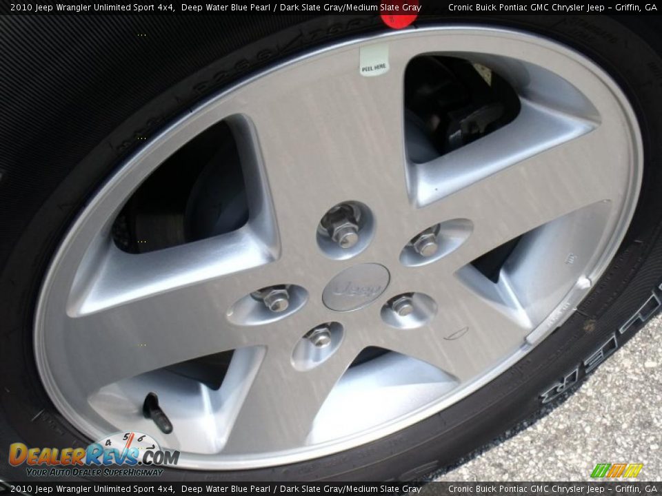 2010 Jeep Wrangler Unlimited Sport 4x4 Deep Water Blue Pearl / Dark Slate Gray/Medium Slate Gray Photo #9