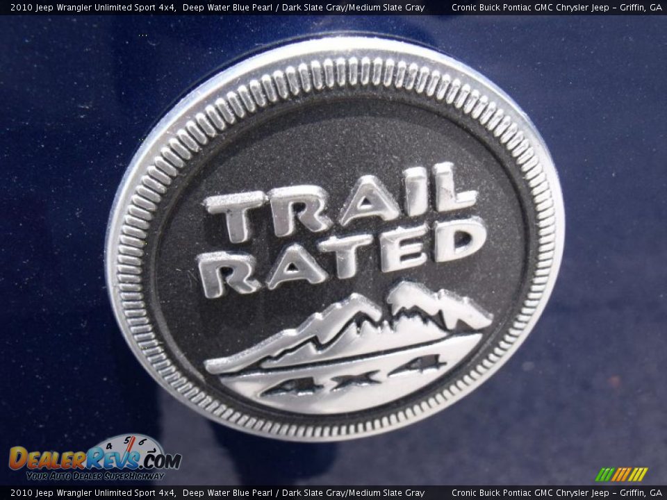 2010 Jeep Wrangler Unlimited Sport 4x4 Deep Water Blue Pearl / Dark Slate Gray/Medium Slate Gray Photo #10