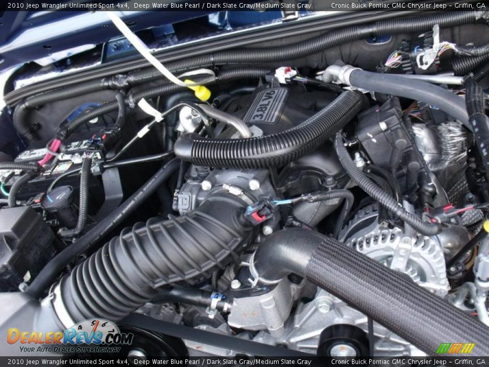 2010 Jeep Wrangler Unlimited Sport 4x4 Deep Water Blue Pearl / Dark Slate Gray/Medium Slate Gray Photo #11