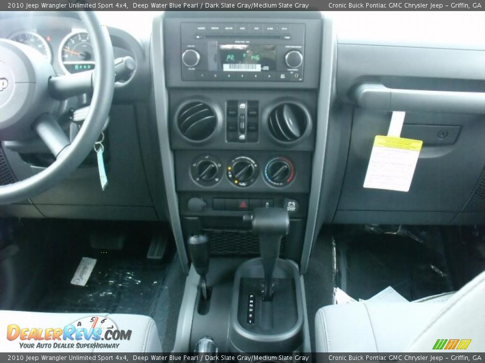 2010 Jeep Wrangler Unlimited Sport 4x4 Deep Water Blue Pearl / Dark Slate Gray/Medium Slate Gray Photo #17