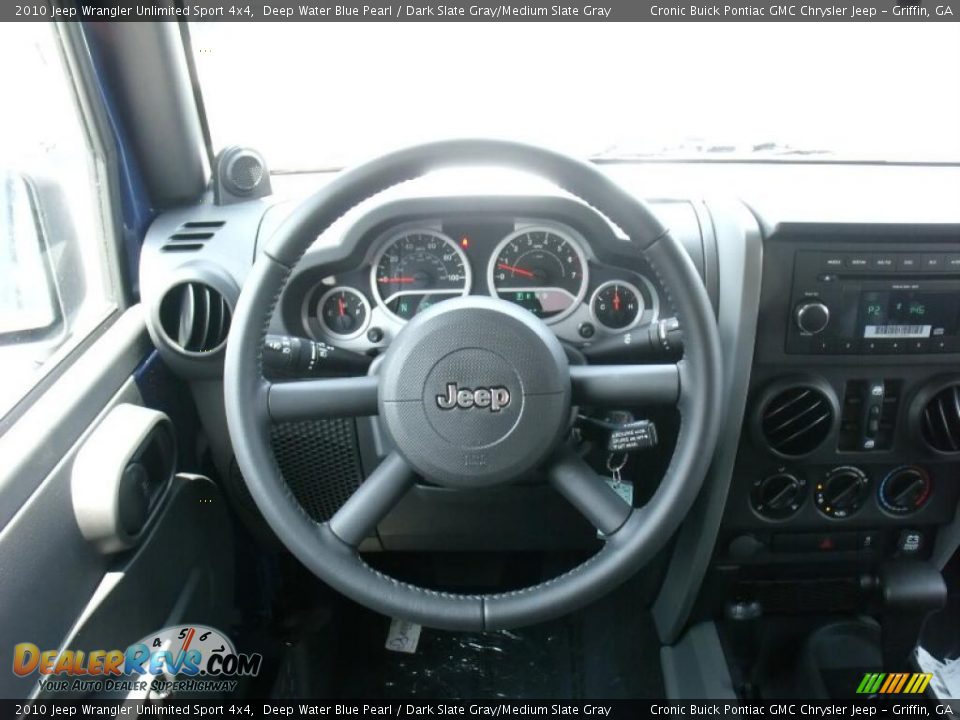 2010 Jeep Wrangler Unlimited Sport 4x4 Deep Water Blue Pearl / Dark Slate Gray/Medium Slate Gray Photo #18
