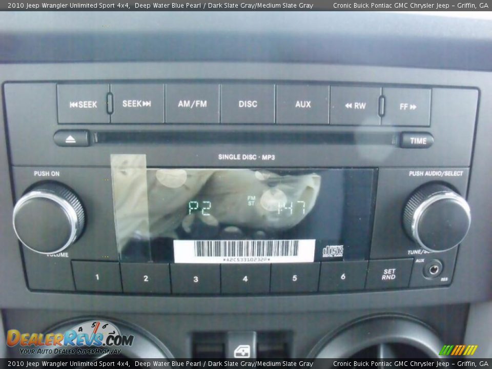 2010 Jeep Wrangler Unlimited Sport 4x4 Deep Water Blue Pearl / Dark Slate Gray/Medium Slate Gray Photo #20