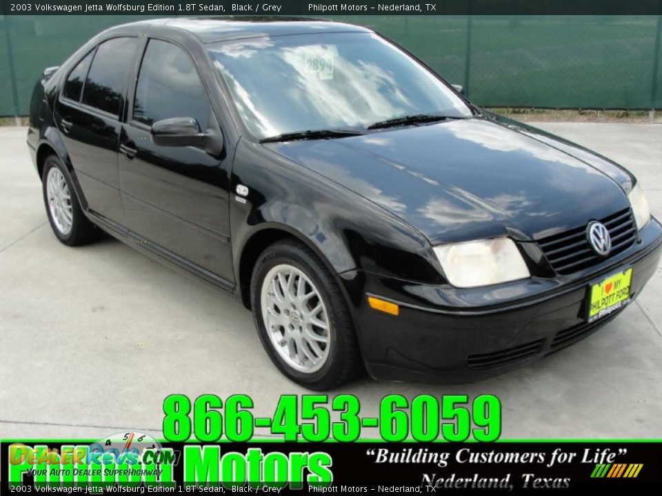 2003 Volkswagen Jetta Wolfsburg Edition 1.8T Sedan Black / Grey Photo #1