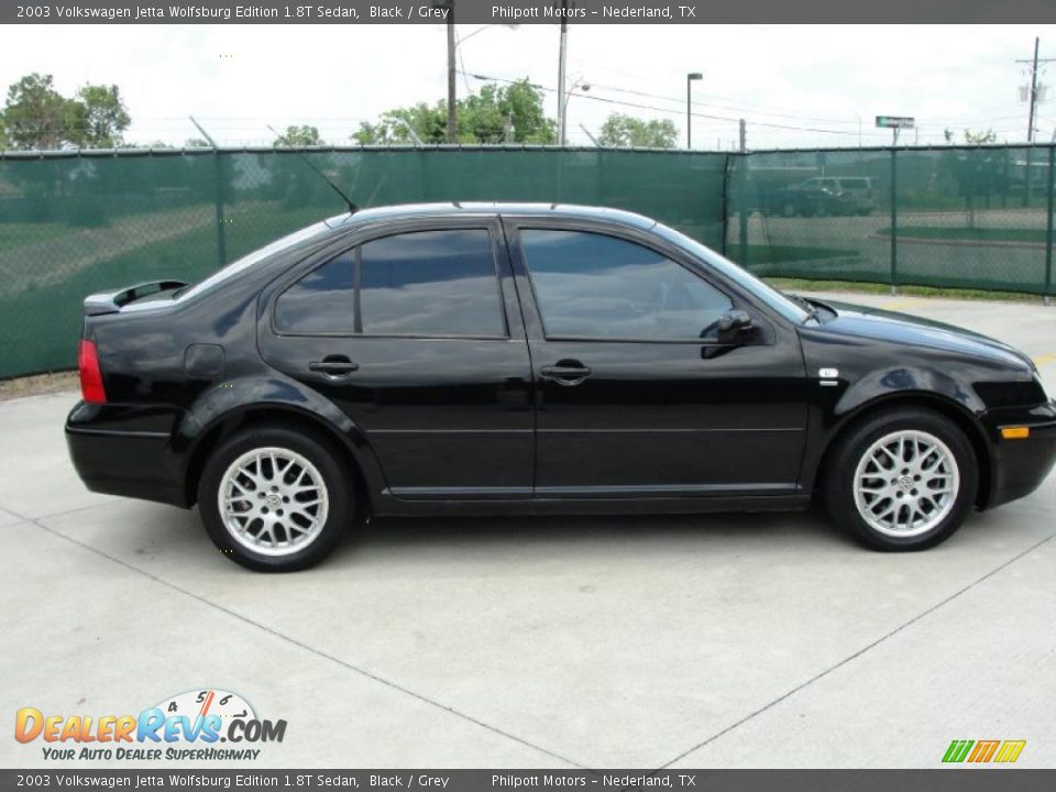 2003 Volkswagen Jetta Wolfsburg Edition 1.8T Sedan Black / Grey Photo #2