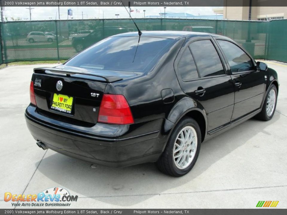 2003 Volkswagen Jetta Wolfsburg Edition 1.8T Sedan Black / Grey Photo #3