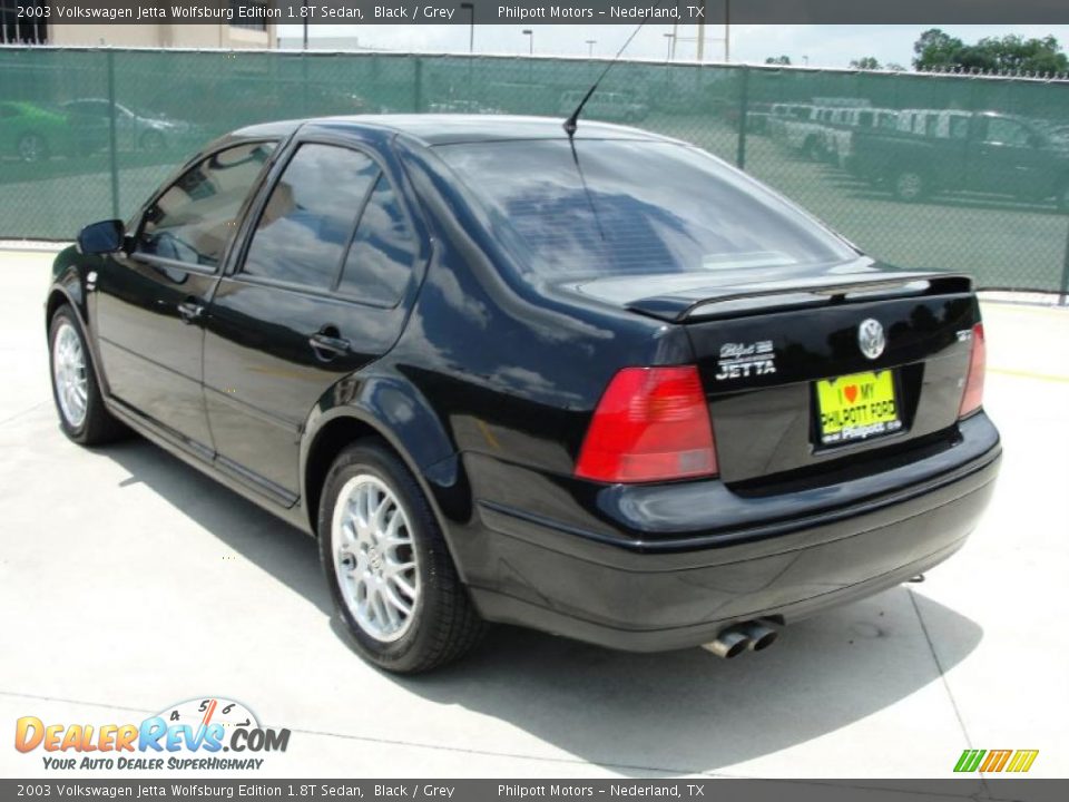 2003 Volkswagen Jetta Wolfsburg Edition 1.8T Sedan Black / Grey Photo #5